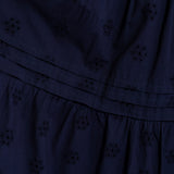 Navy Eyelet V-Neck Maxi Dress - Low Stock