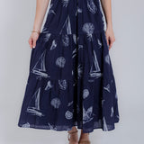 Navy Icon Halter Neck Midi Dress