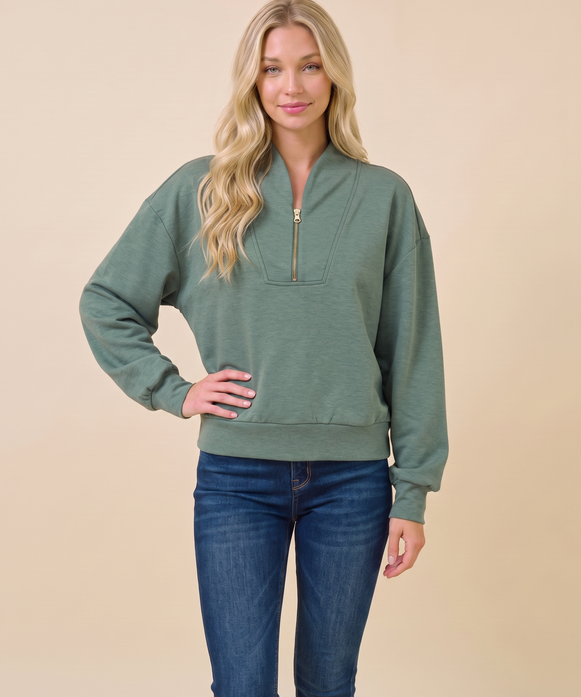 On the Go Half Zip Pullover