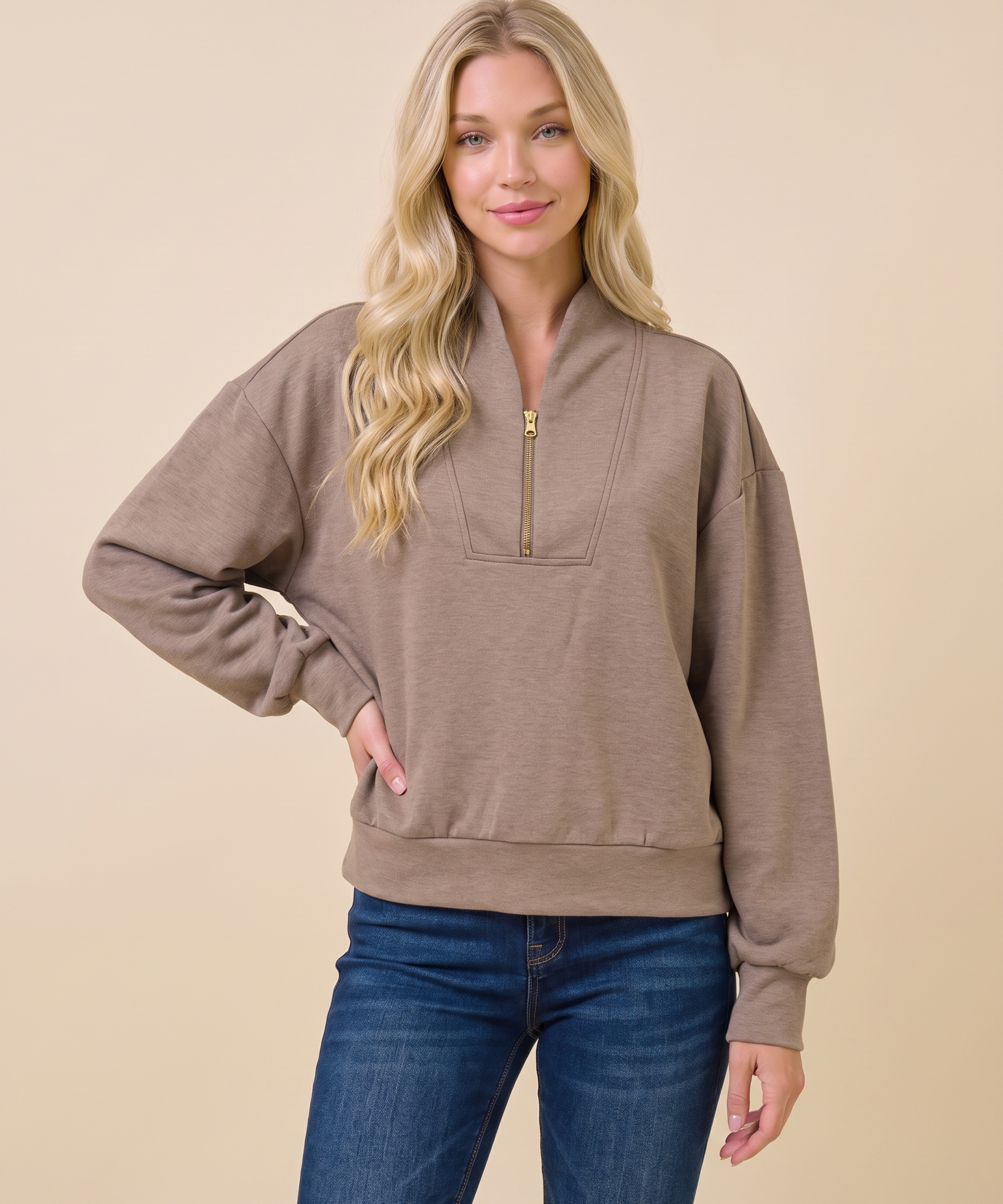 On the Go Half Zip Pullover