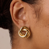 My Sister's Cottage | Waterproof | Open Knot Earrings (detail view 2)