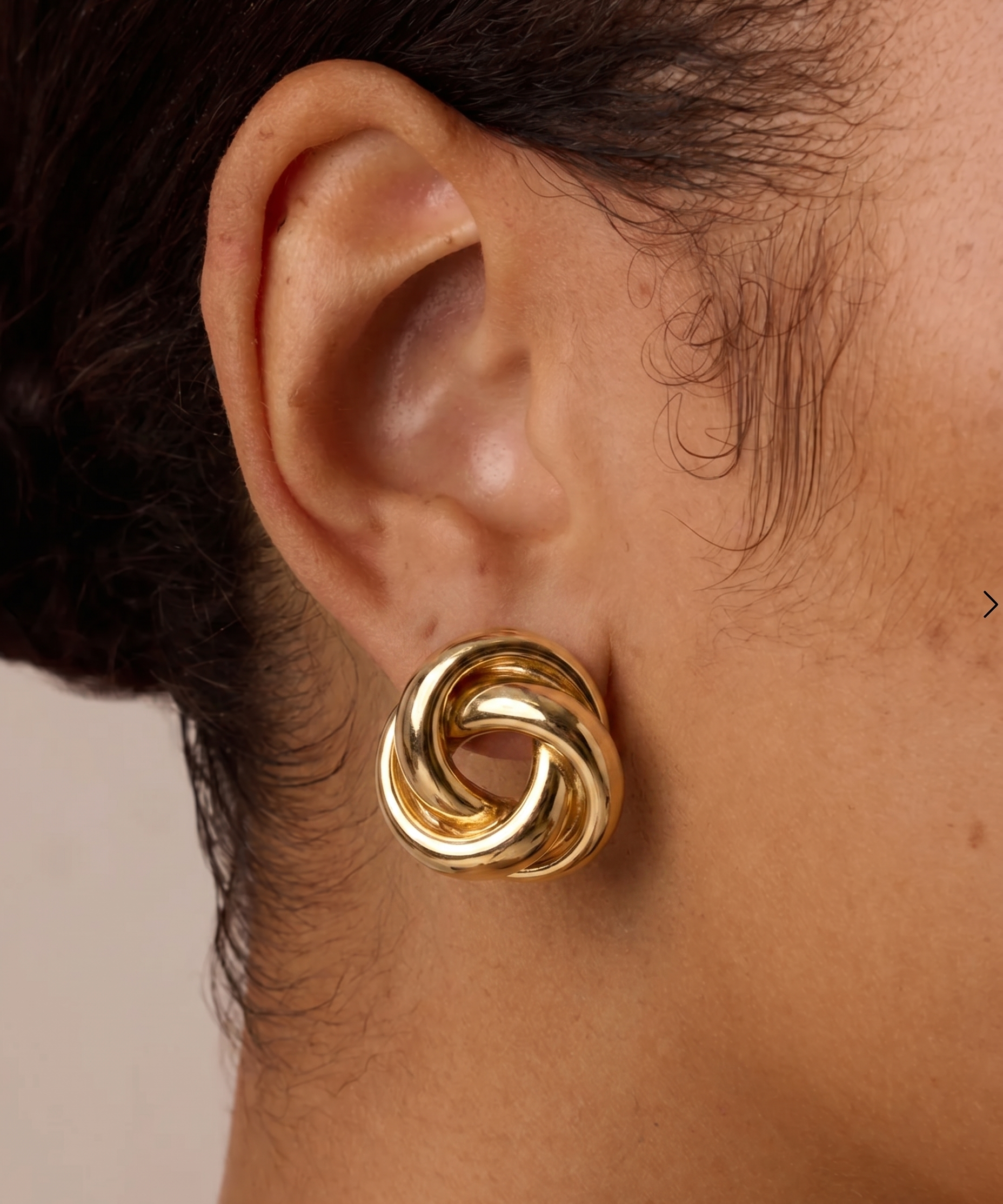 My Sister's Cottage | Waterproof | Open Knot Earrings (detail view 2)