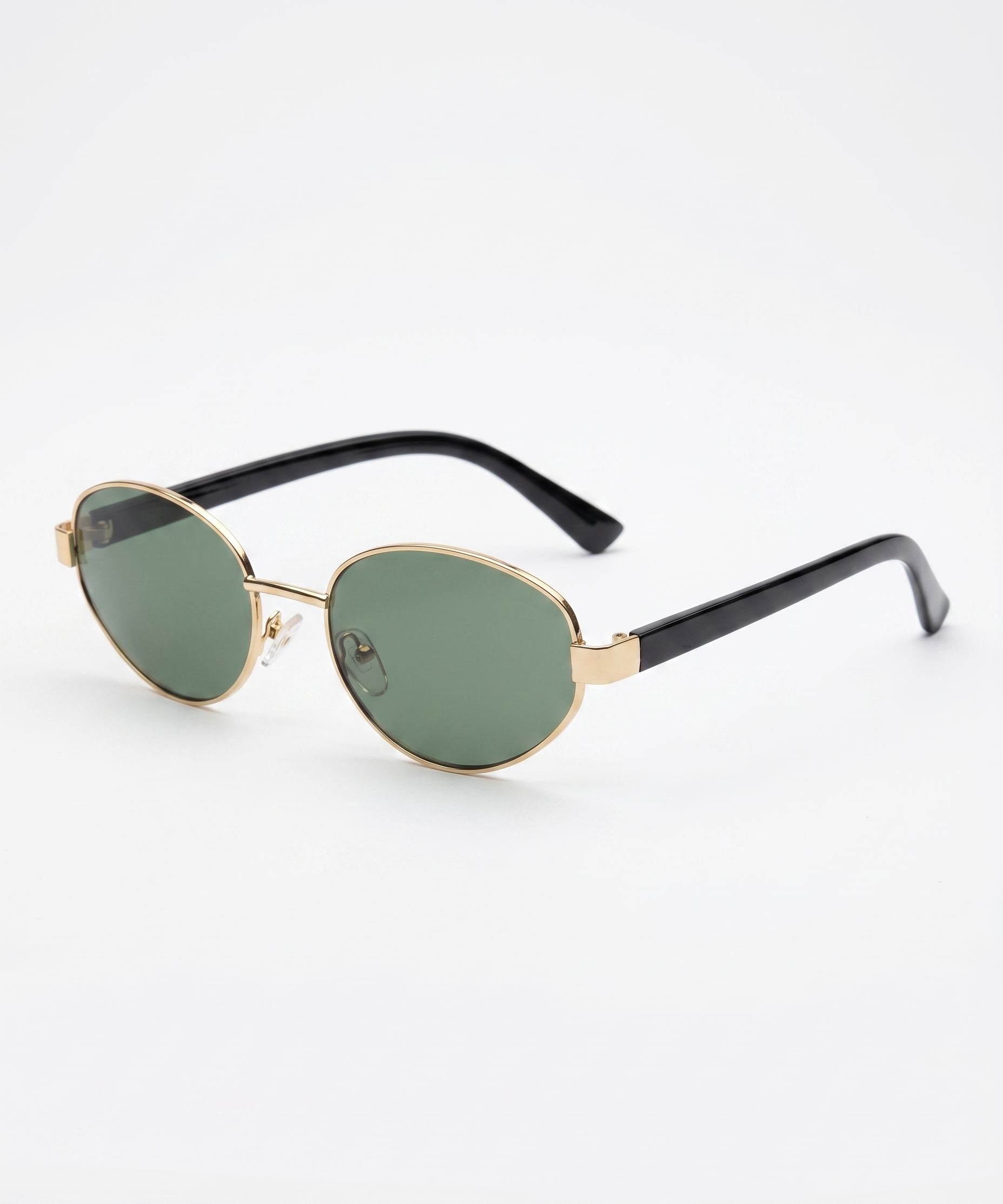 Oval Metallic Frame Sunglasses (detail view 3)