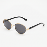 Oval Metallic Frame Sunglasses