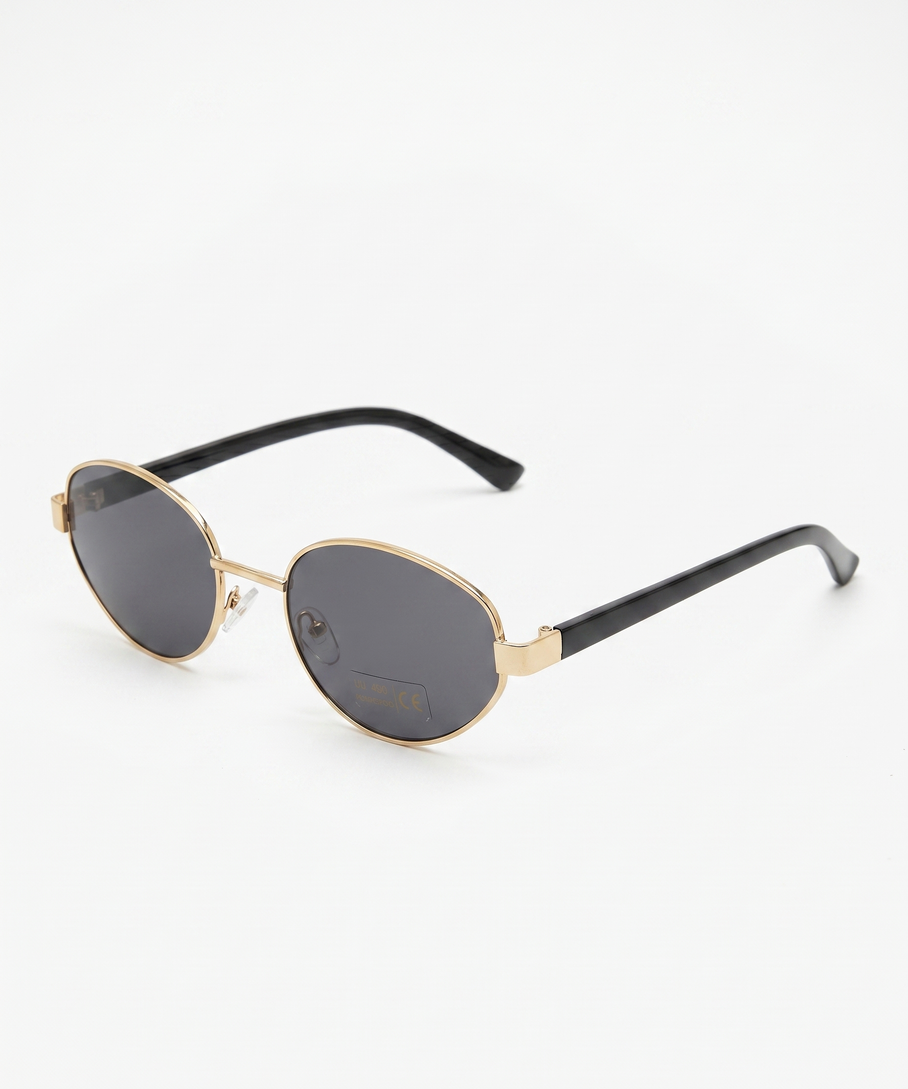 Oval Metallic Frame Sunglasses