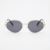 Oval Metallic Frame Sunglasses