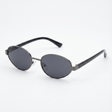 Oval Metallic Frame Sunglasses