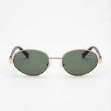 Oval Metallic Frame Sunglasses