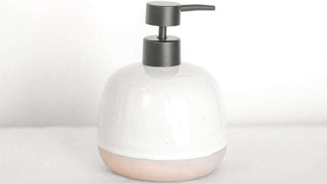 Round Ceramic Soap Pump
