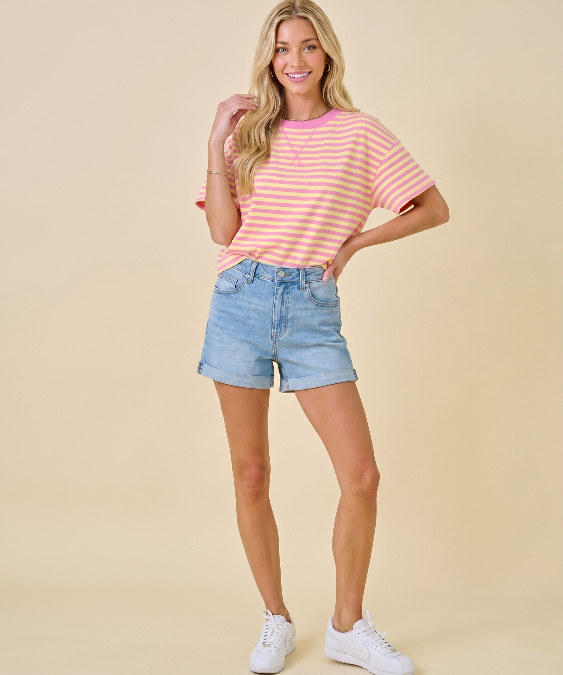 Paloma Stripe Graphic Tee