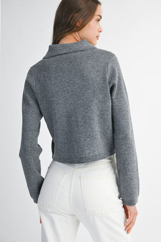 Peter Pan Collar Button Down Knit Cardigan