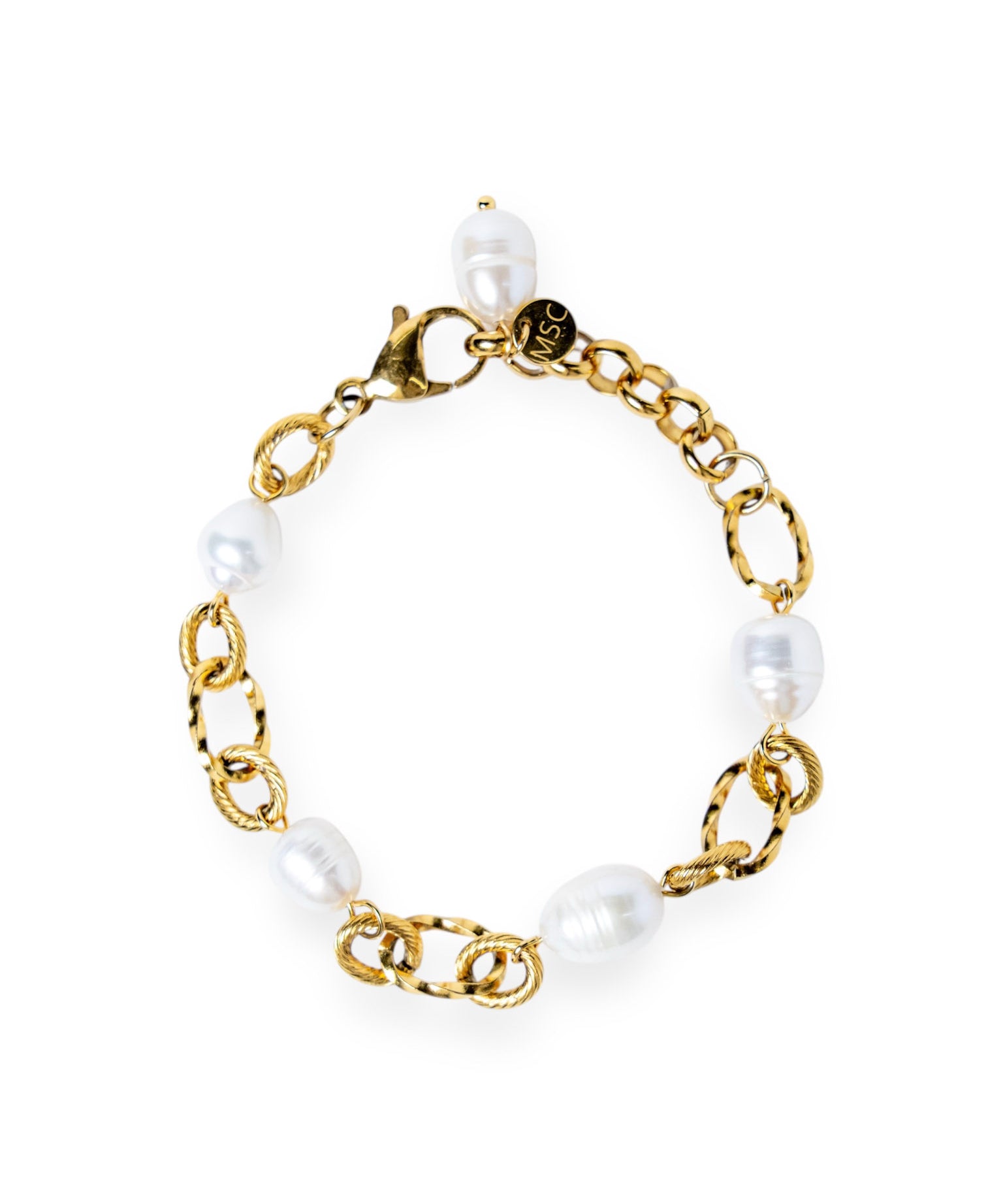My Sister's Cottage | Waterproof | Chunky Freshwater Cultured Pearl Station Bracelet