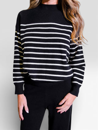 Crewneck Stripe Knit Sweater