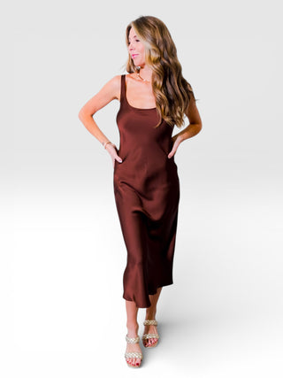 Square Neck Sleeveless Slip Dress