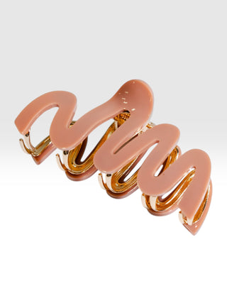 Wavy Line Acetate Claw Clip
