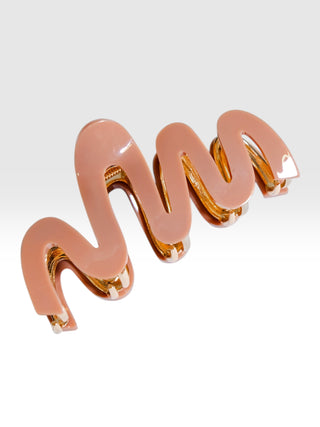 Wavy Line Acetate Claw Clip
