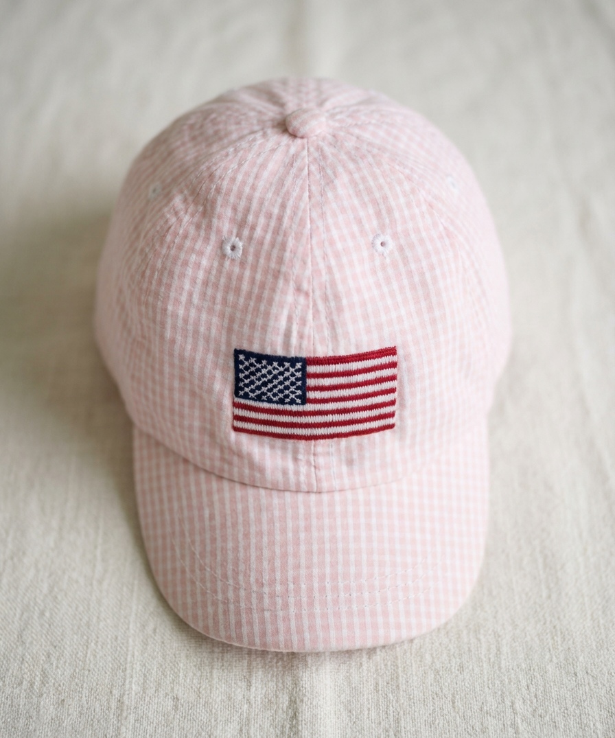 Pink American Flag Embroidered Hat