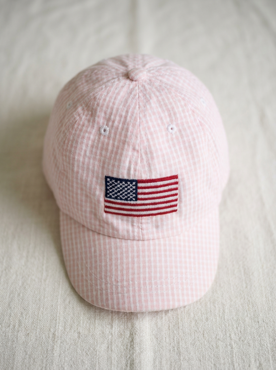 Pink American Flag Embroidered Hat