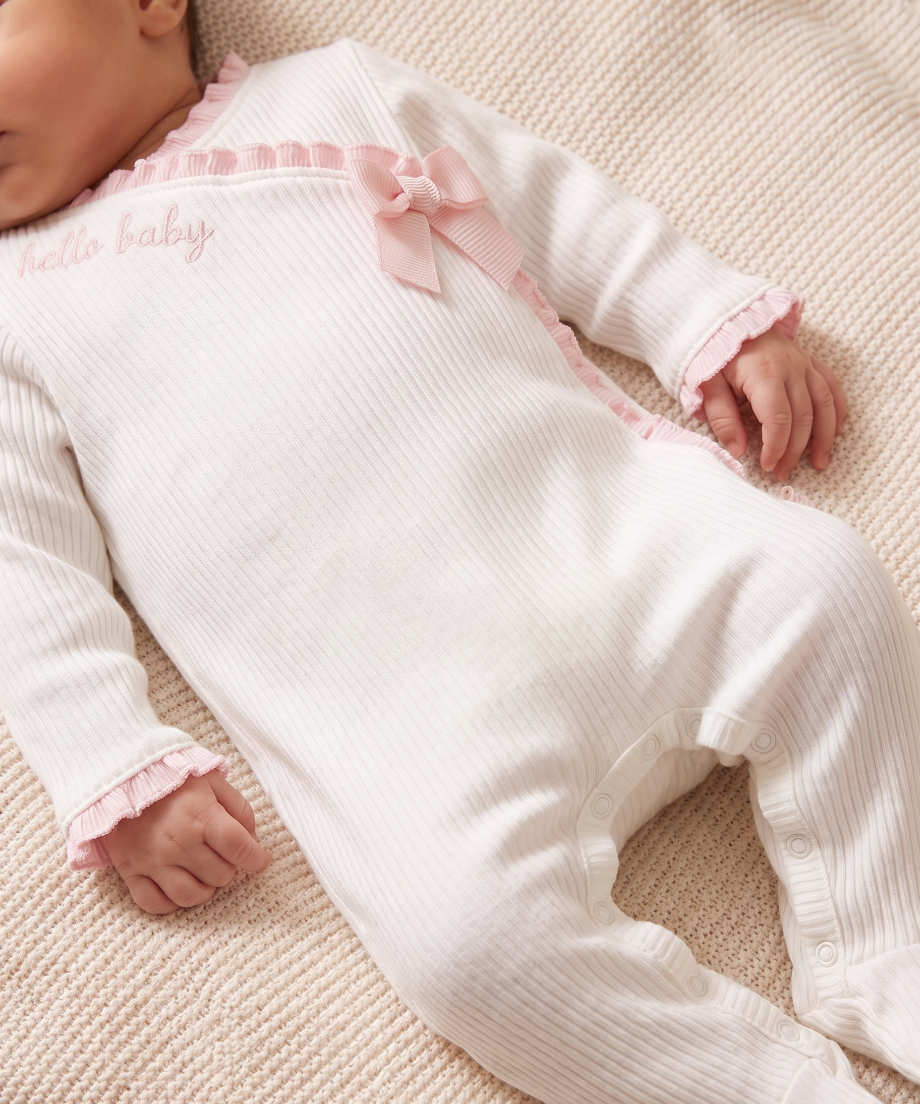 Pink Hello Baby Sleeper