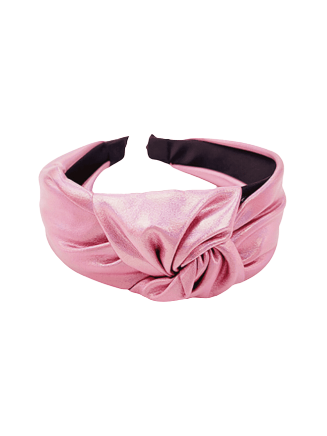 Pink Metallic Knotted Headband
