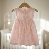 Pink Toile Baby Dress