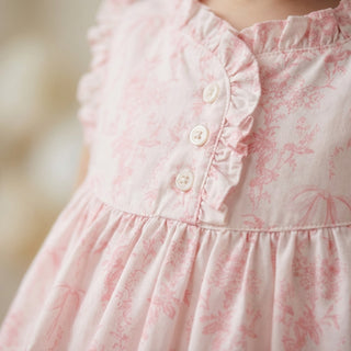 Pink Toile Baby Dress