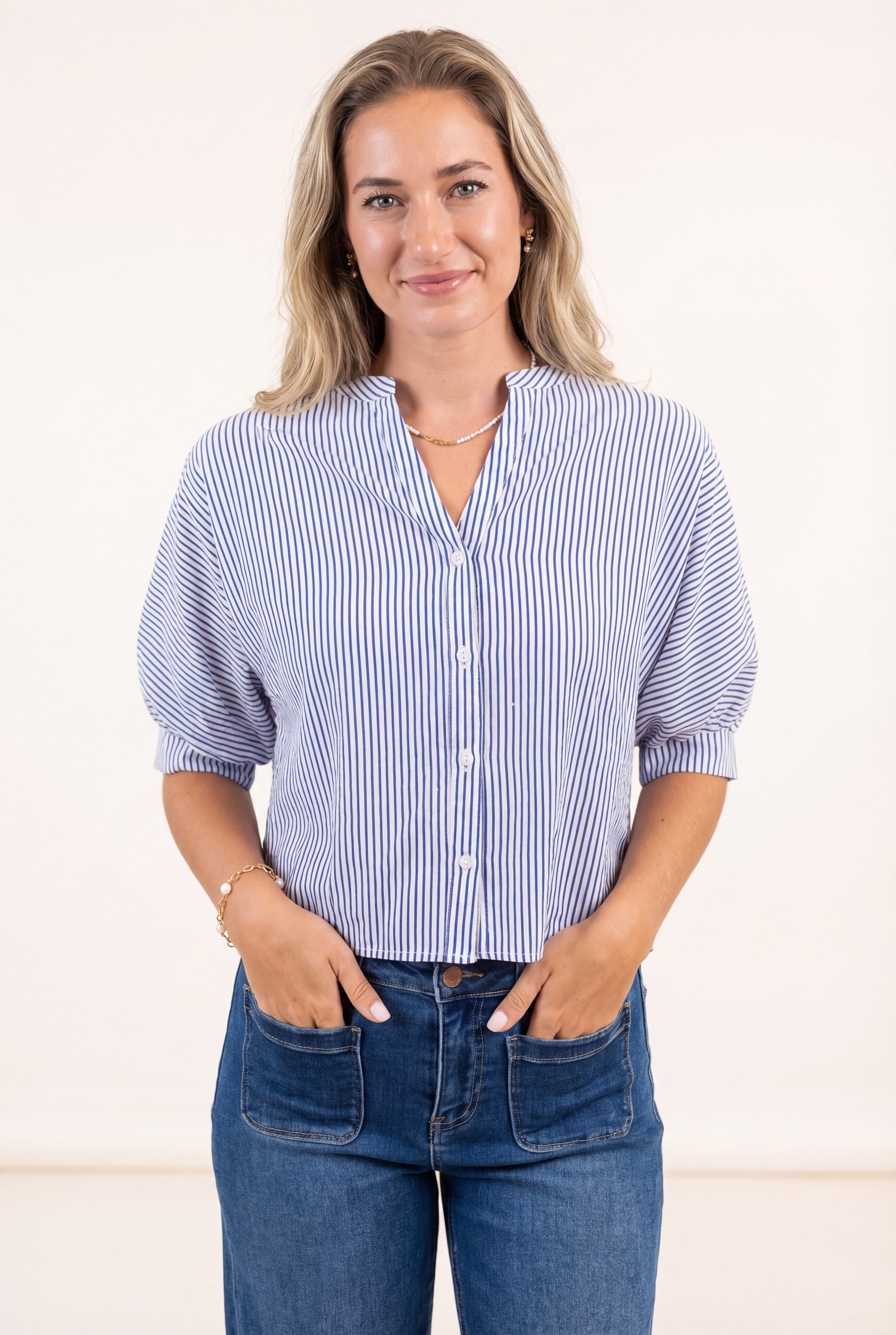 Pinstripe Blouse (detail view 4)
