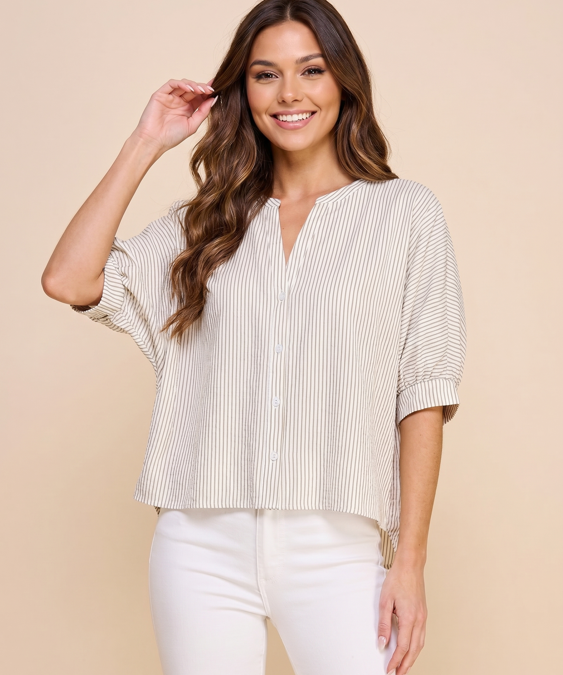 Pinstripe Blouse