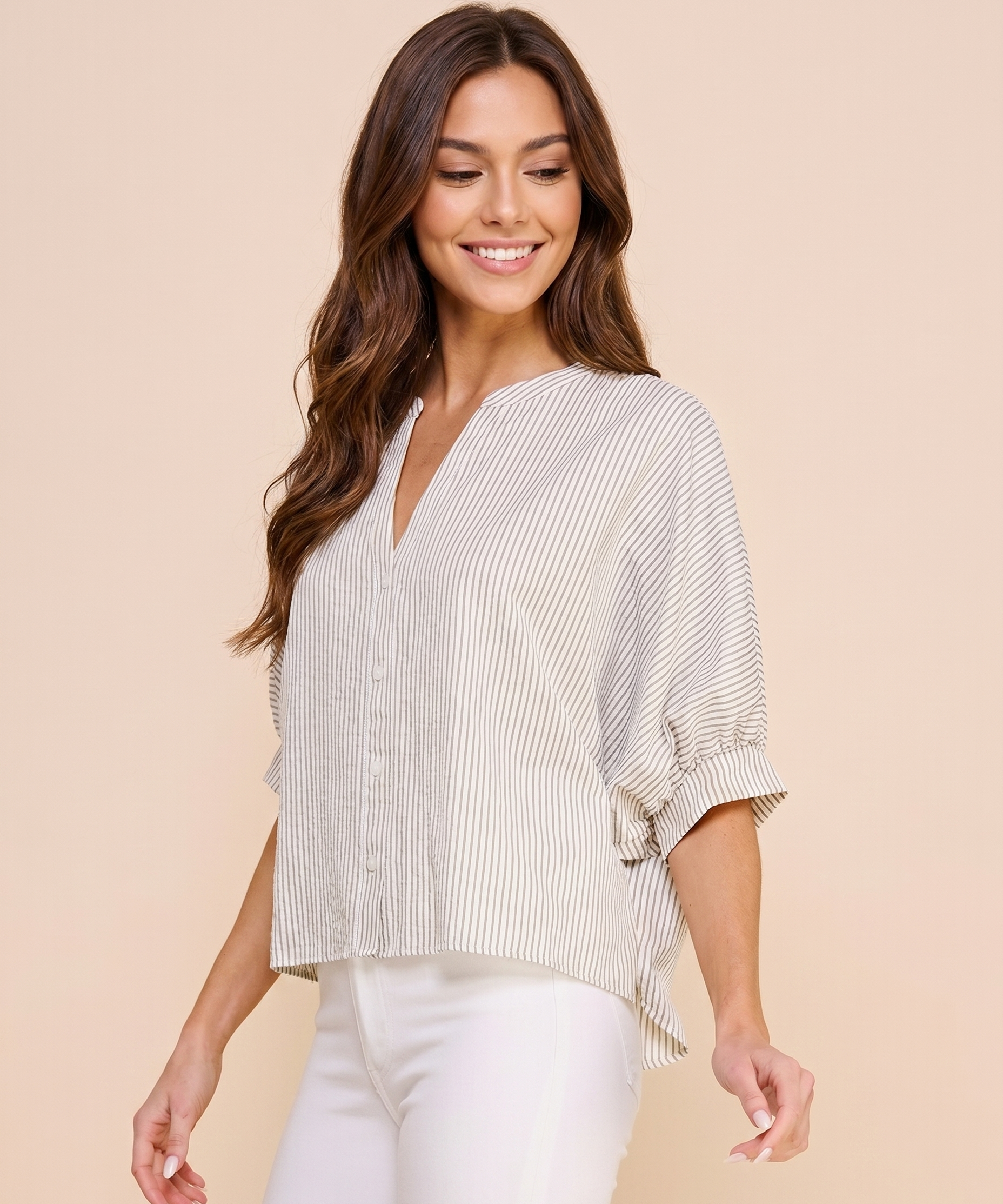 Pinstripe Blouse (detail view 2)