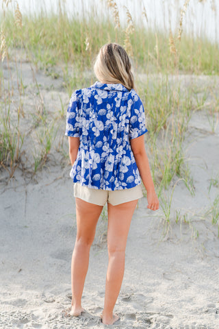 Pleated Front Detail Shorts