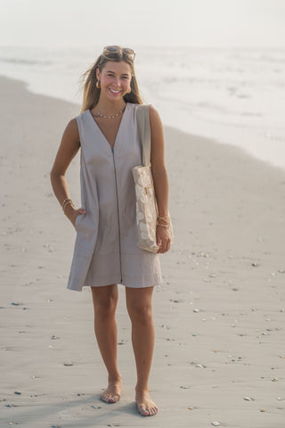Front Zip Shift Dress