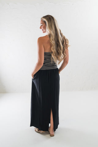 Stripe Maxi Skirt Dress Combo