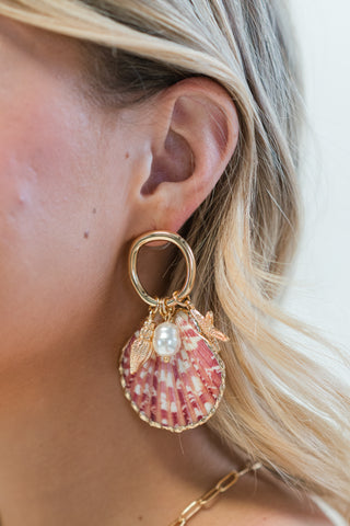 Shell Pearl Earrings