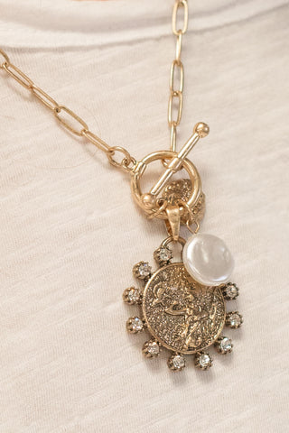 Coin & Multi Charm Choker