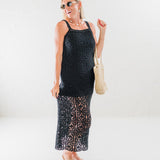 Cotton Crochet Maxi Tank Dress