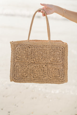 Straw Braided Tote Bag