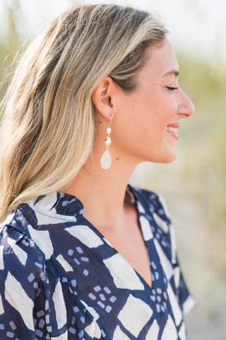 Shell Pearl Drop Earrings