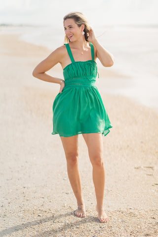 Gathered Bust Mini Dress