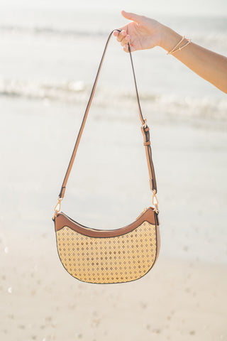 Half Moon Rattan Crossbody