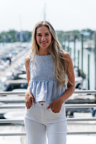 Side Bow Peplum Top