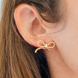 My Sister's Cottage | Waterproof | Rope Bow Earrings (detail view 3)