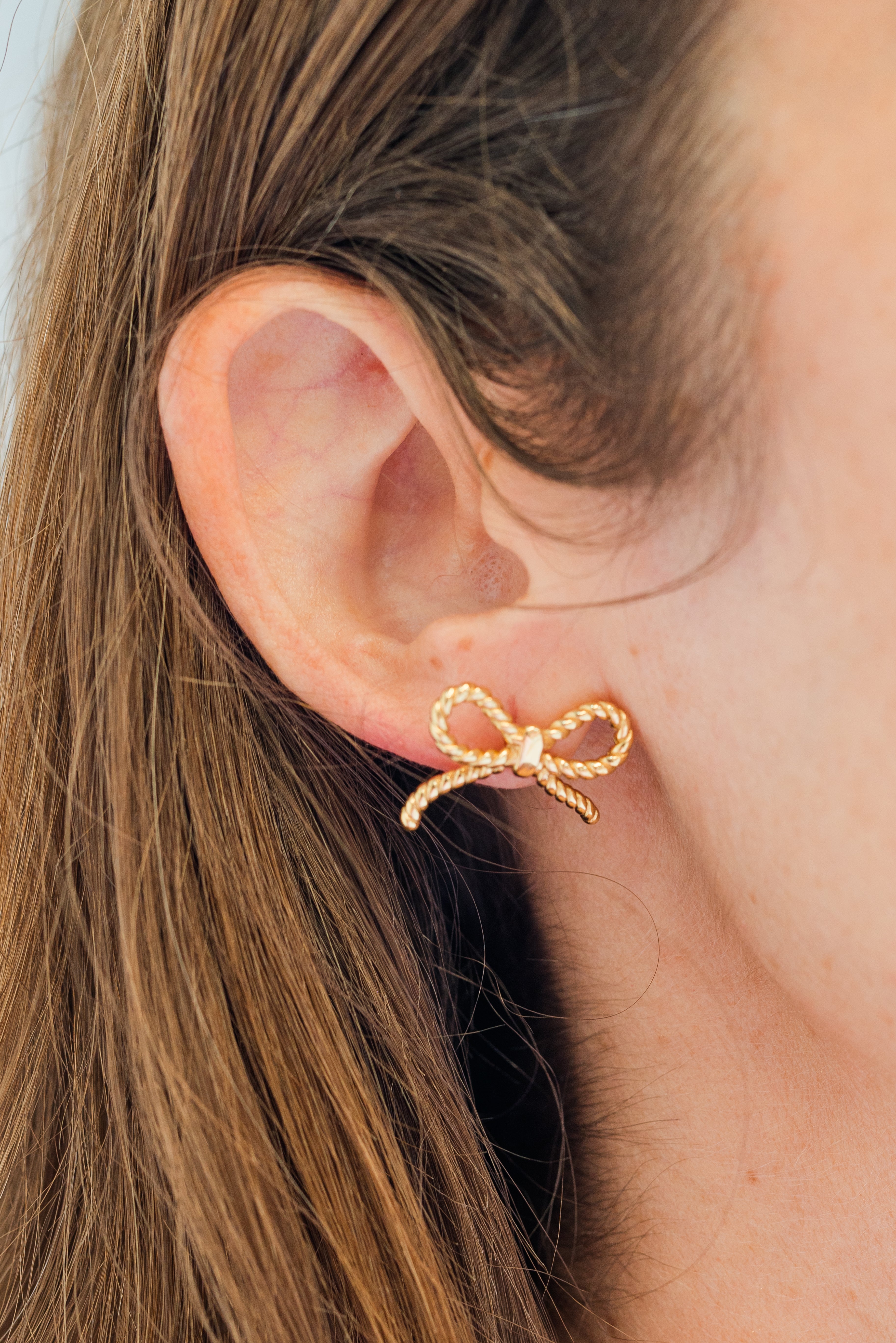 My Sister's Cottage | Waterproof | Rope Bow Earrings (detail view 3)