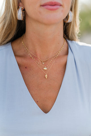 Layered Sea-life Charm Necklace