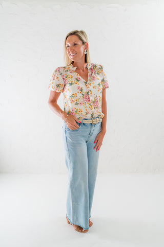 Floral Button Down Top