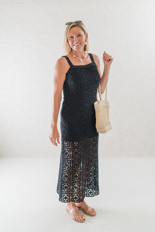 Cotton Crochet Maxi Tank Dress
