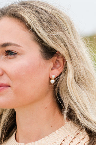 Double Pearl Earrings