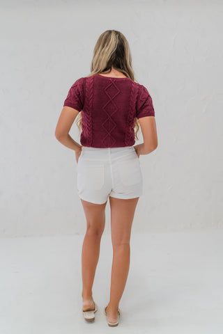 Short Sleeve Button Down Cardigan