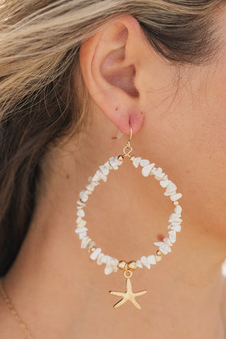 Beaded Starfish Earrings
