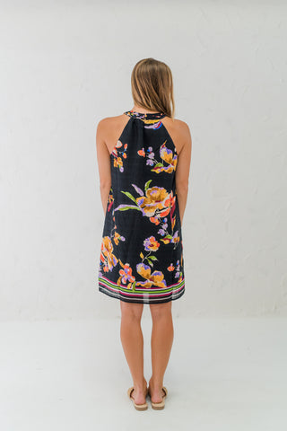 Floral Halter Sleeveless Dress