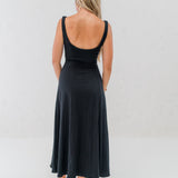 Sleeveless Flare Midi Dress